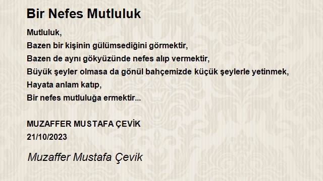 Muzaffer Mustafa Çevik