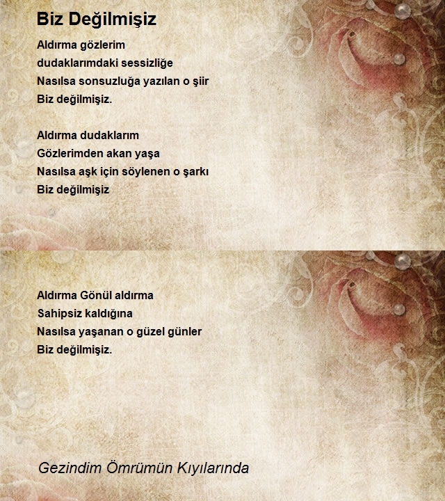 Gezindim Ömrümün Kıyılarında