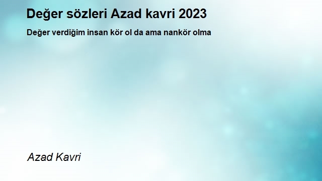 Azad Kavri