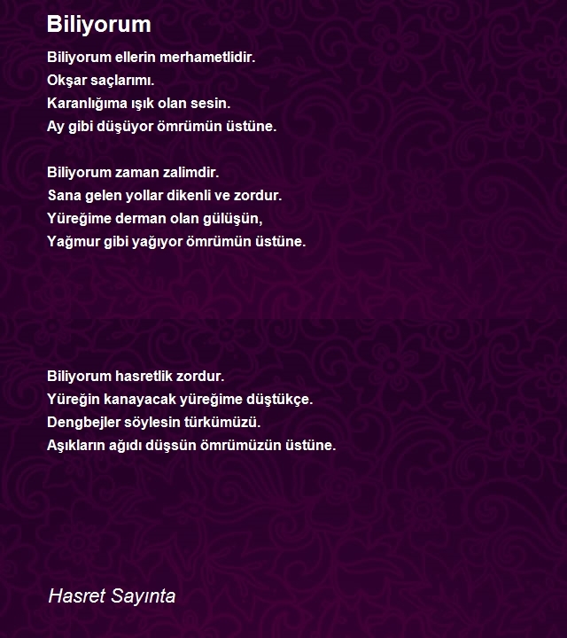 Hasret Sayınta