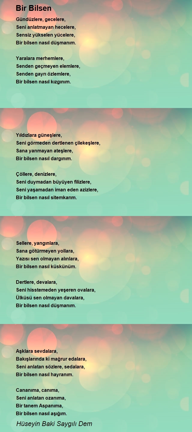 Hüseyin Baki Saygılı Dem