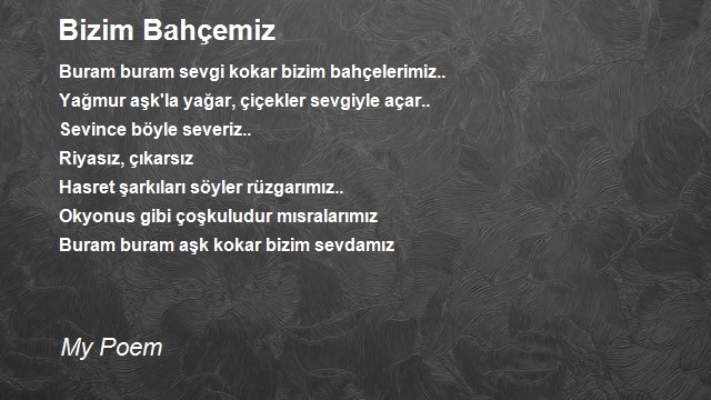 My Poem Halil Köse