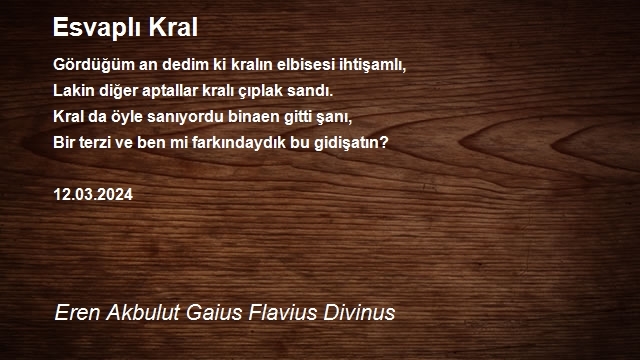 Eren Akbulut Gaius Flavius Divinuss