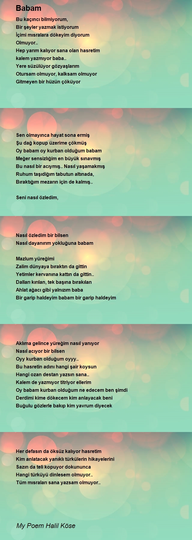 My Poem Halil Köse