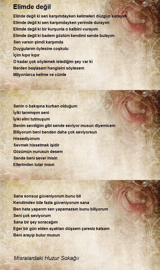 Mısralardaki Huzur Sokağı