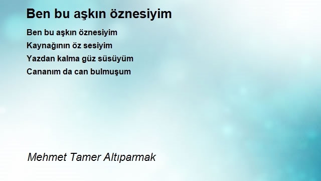 Mehmet Tamer Altıparmak